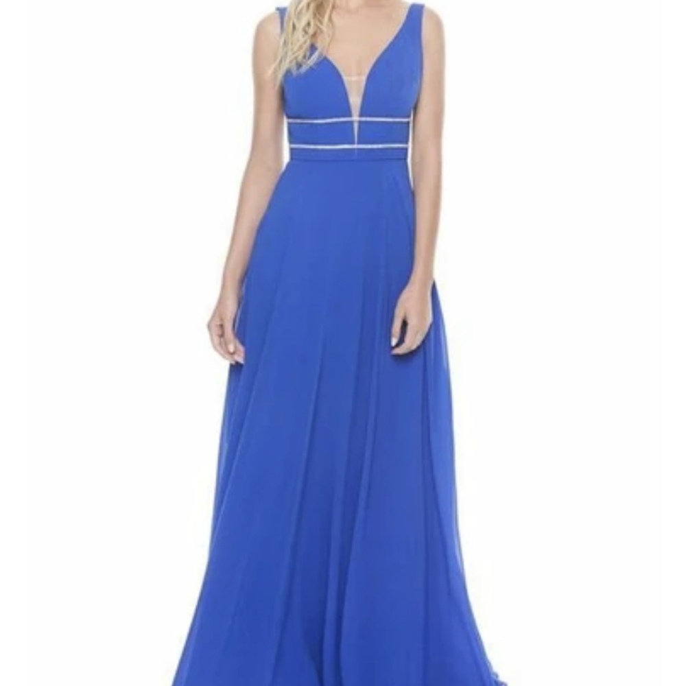 Blue formal a line gown NWT